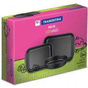 Conjunto de Assadeiras de Alumnio 3 peas - Convida Brasil - 20099/030 - Tramontina