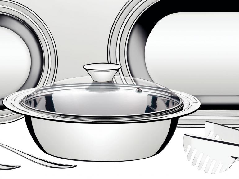 Jogo para Servir 8 peas em Ao Inox - Ciclo - 64510/890 - Tramontina