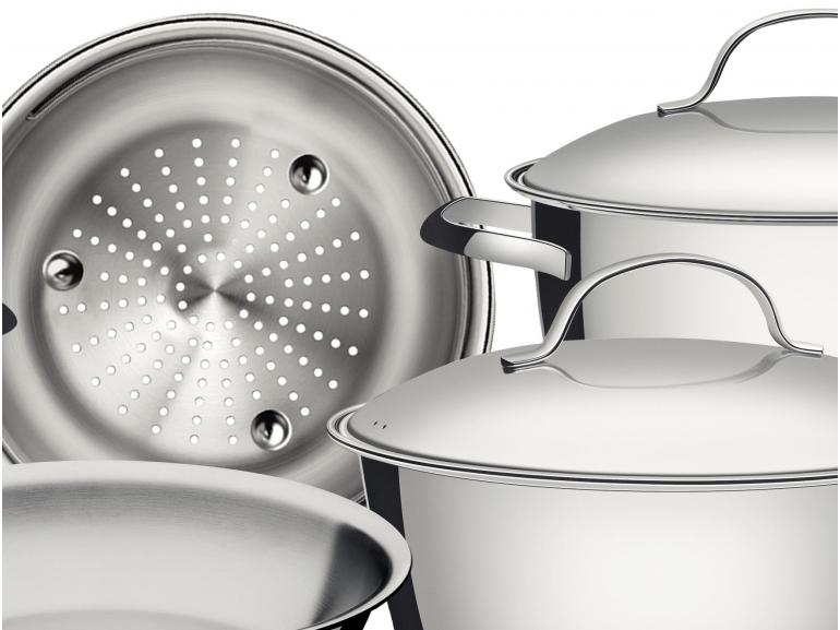 Jogo de Panelas 5 peas em Ao Inox - Allegra - 65650/380 - Tramontina