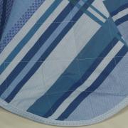 Kit: 1 Cobre-leito Solteiro + 1 Porta-travesseiro Percal 200 fios - Adonis Azul - Dui Design
