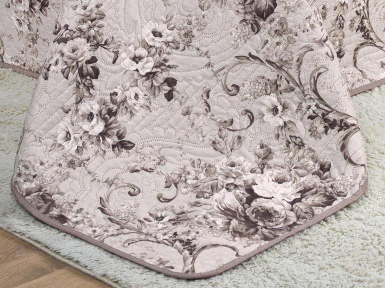 Kit: 1 Cobre-leito King Bouti de Microfibra Ultrasonic Estampada + 2 Porta-travesseiros - Adore Noz Moscada - Dui Design