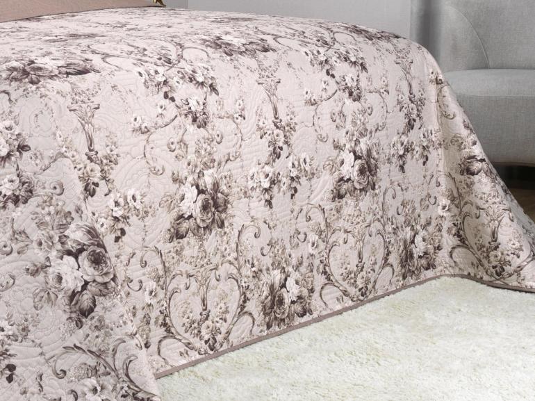 Kit: 1 Cobre-leito King Bouti de Microfibra Ultrasonic Estampada + 2 Porta-travesseiros - Adore Noz Moscada - Dui Design