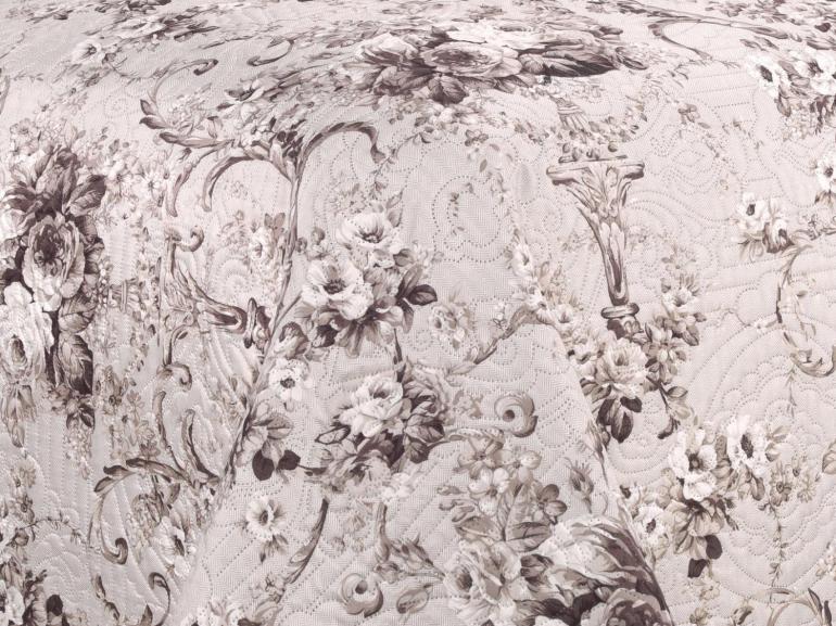 Kit: 1 Cobre-leito King Bouti de Microfibra Ultrasonic Estampada + 2 Porta-travesseiros - Adore Noz Moscada - Dui Design