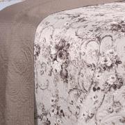 Kit: 1 Cobre-leito King Bouti de Microfibra Ultrasonic Estampada + 2 Porta-travesseiros - Adore Noz Moscada - Dui Design