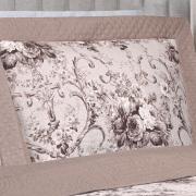 Kit: 1 Cobre-leito King Bouti de Microfibra Ultrasonic Estampada + 2 Porta-travesseiros - Adore Noz Moscada - Dui Design