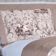 Kit: 1 Cobre-leito King Bouti de Microfibra Ultrasonic Estampada + 2 Porta-travesseiros - Adore Noz Moscada - Dui Design