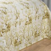 Kit: 1 Cobre-leito Queen Bouti de Microfibra Ultrasonic Estampada + 2 Porta-travesseiros - Adore Gold - Dui Design
