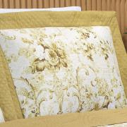 Kit: 1 Cobre-leito Queen Bouti de Microfibra Ultrasonic Estampada + 2 Porta-travesseiros - Adore Gold - Dui Design