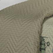 Kit: 1 Cobre-leito Casal Kids Bouti de Microfibra PatchWork Ultrasonic + 2 Porta-travesseiros - Aero Taupe - Dui Design