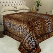 Cobertor Avulso Solteiro Flanelado com Estampa Digital 260 gramas/m² - Africa - Dui Design
