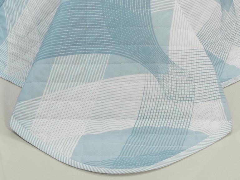 Kit: 1 Cobre-leito Casal + 2 Porta-travesseiros 150 fios - Aiko Jeans - Dui Design