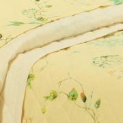Kit: 1 Cobre-leito Casal + 2 Porta-travesseiros 150 fios - Alberta Amarelo - Dui Design