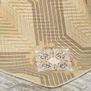 Kit: 1 Cobre-leito King Bouti de Microfibra Ultrasonic Estampada + 2 Porta-travesseiros - Alcazar Bege - Dui Design