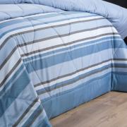 Jogo de Cama Casal Cetim 300 fios - Alcazar Azul - Dui Design