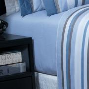 Jogo de Cama Casal Cetim 300 fios - Alcazar Azul - Dui Design