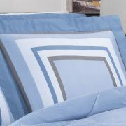 Jogo de Cama Casal Cetim 300 fios - Alcazar Azul - Dui Design