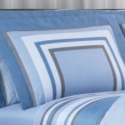 Jogo de Cama Casal Cetim 300 fios - Alcazar Azul - Dui Design