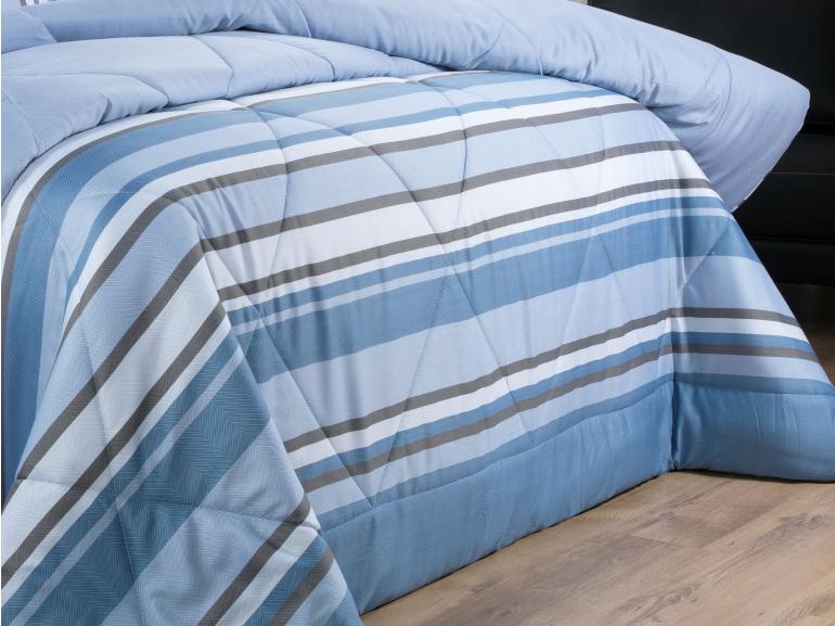 Edredom King Cetim 300 fios - Alcazar Azul - Dui Design