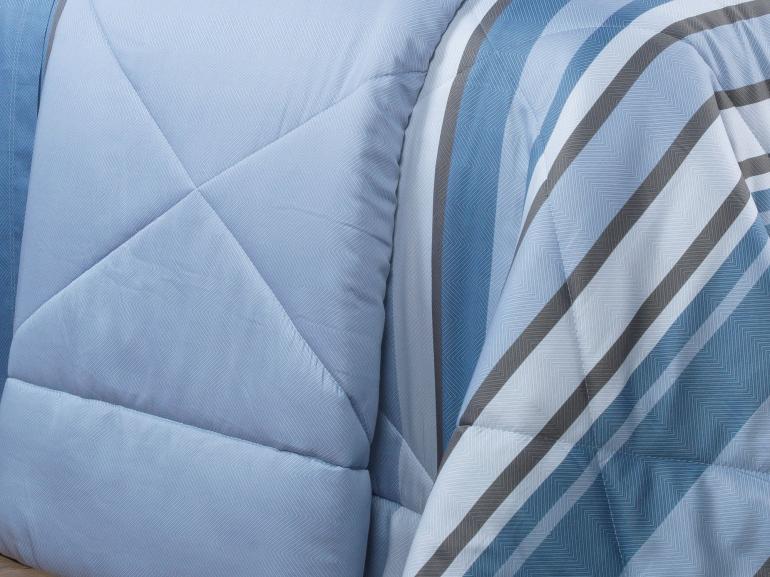 Edredom King Cetim 300 fios - Alcazar Azul - Dui Design