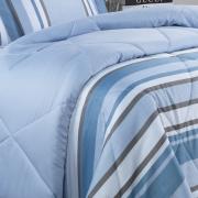 Edredom King Cetim 300 fios - Alcazar Azul - Dui Design