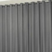 Cortina Blackout Textura 2,70m de Altura para Varo entre 2,50m e 3,50m de Largura - Alfaias Grafite - Dui Design
