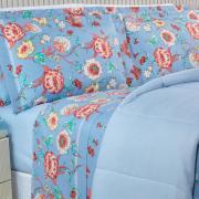 Jogo de Cama Casal 150 fios - Alicia Indigo - Dui Design