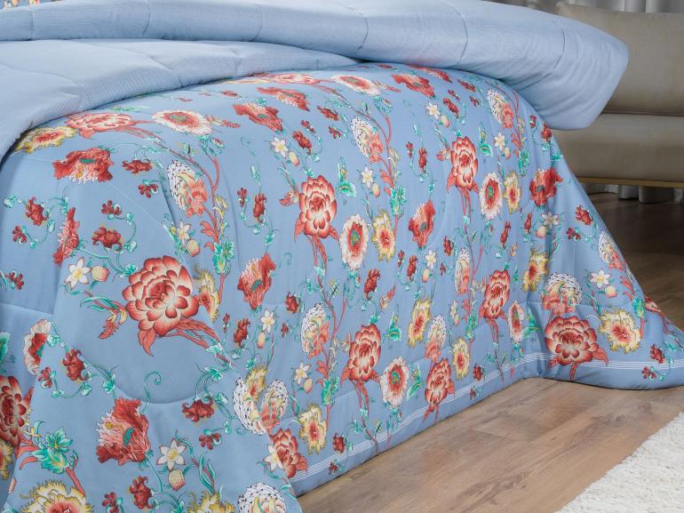 Edredom Queen 150 fios - Alicia Indigo - Dui Design