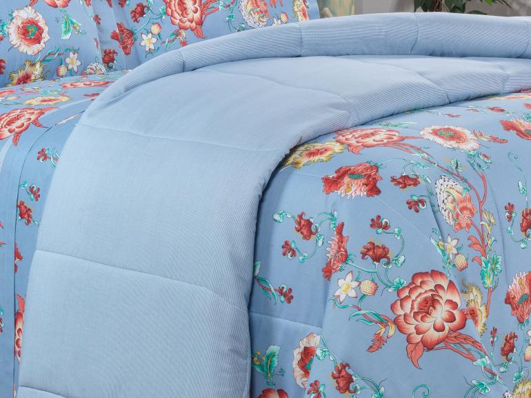 Edredom Queen 150 fios - Alicia Indigo - Dui Design
