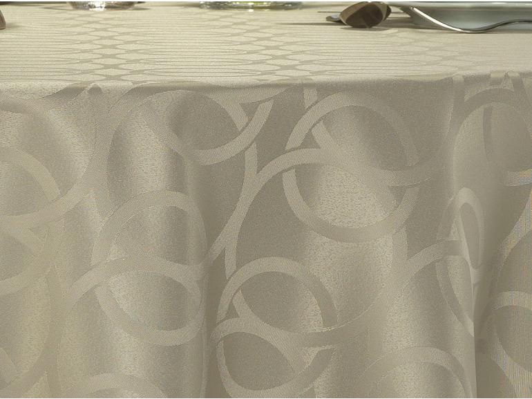 Toalha de Mesa Fácil de Limpar Redonda 180cm - Alliance Bege - Dui Design
