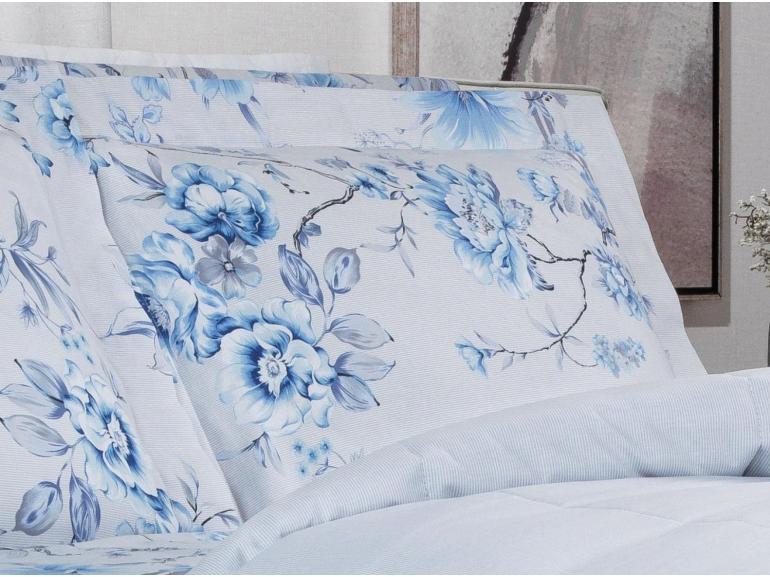 Jogo de Cama Solteiro Percal 180 fios - Alma Cinza - Dui Design