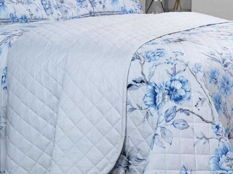 Kit: 1 Cobre-leito King + 2 Porta-travesseiros Percal 180 fios - Alma Cinza - Dui Design