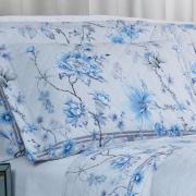 Kit: 1 Cobre-leito King + 2 Porta-travesseiros Percal 180 fios - Alma Cinza - Dui Design