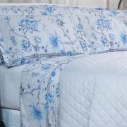 Kit: 1 Cobre-leito King + 2 Porta-travesseiros Percal 180 fios - Alma Cinza - Dui Design