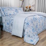 Edredom Casal Percal 180 fios - Alma Cinza - Dui Design