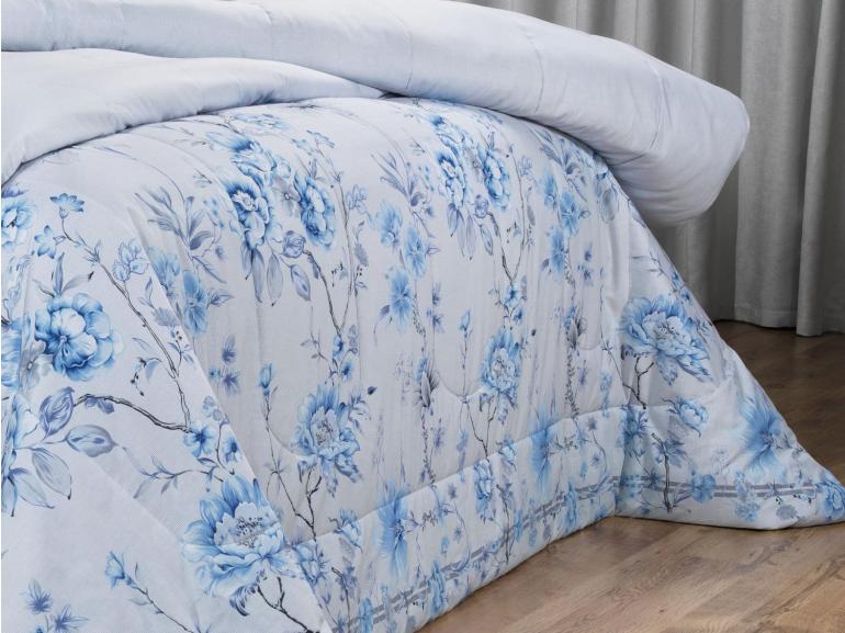 Edredom Casal Percal 180 fios - Alma Cinza - Dui Design