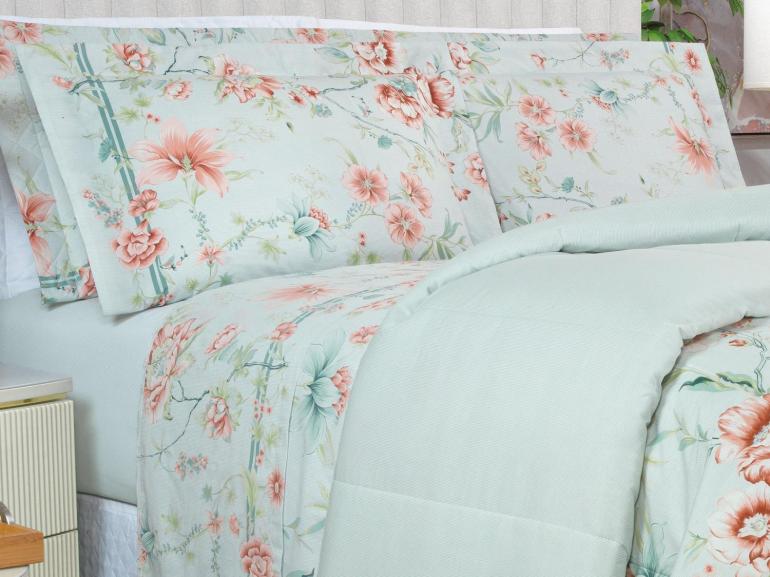 Jogo de Cama Casal Percal 180 fios - Alma Vintage - Dui Design