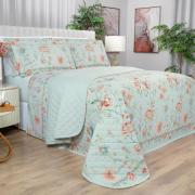 Kit: 1 Cobre-leito Casal + 2 Porta-travesseiros Percal 180 fios - Alma Vintage - Dui Design