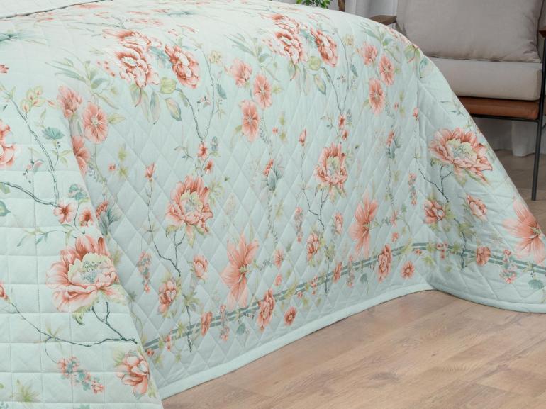 Kit: 1 Cobre-leito Casal + 2 Porta-travesseiros Percal 180 fios - Alma Vintage - Dui Design