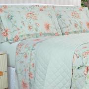 Kit: 1 Cobre-leito Casal + 2 Porta-travesseiros Percal 180 fios - Alma Vintage - Dui Design