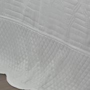Kit: 1 Cobre-leito Casal Bouti de Microfibra Ultrasonic + 2 Porta-travesseiros - Almere Branco - Dui Design