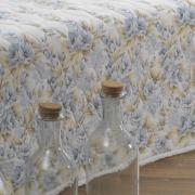 Kit: 1 Cobre-leito Solteiro + 1 Porta-travesseiro Solteiro Percal 180 fios 100% Algodo - Amlia Azul - Dui Design
