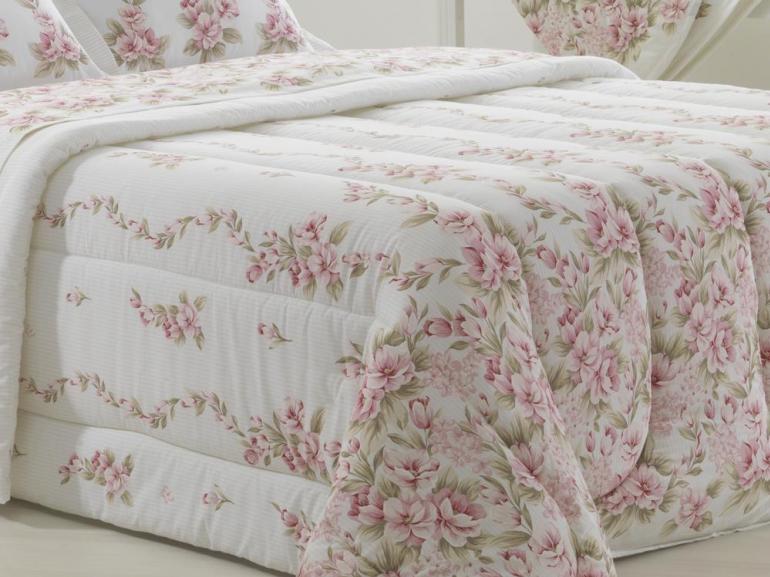 Jogo de Cama Queen Percal 180 fios 100% Algodo - Amlia Rosa - Dui Design