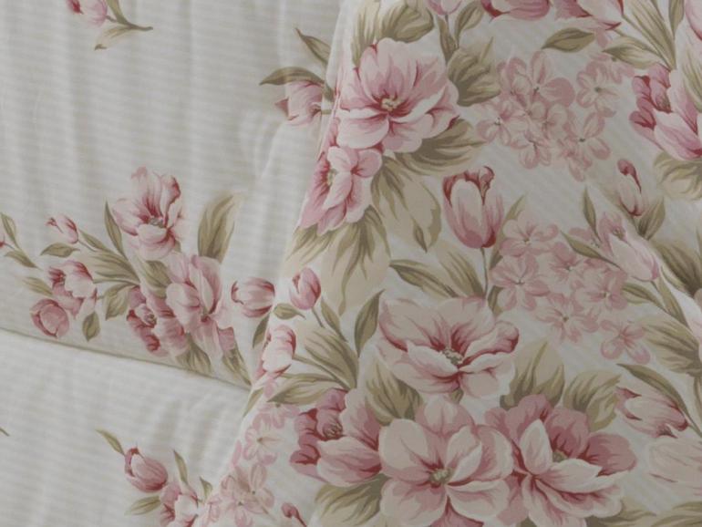 Jogo de Cama Queen Percal 180 fios 100% Algodo - Amlia Rosa - Dui Design