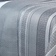 Kit: 1 Cobre-leito King Bouti de Microfibra Ultrasonic Estampada + 2 Porta-travesseiros - Amarante Preto e Branco - Dui Design