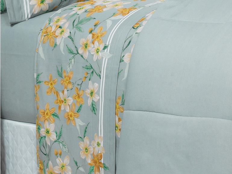 Jogo de Cama Queen 150 fios - Amaris Verde - Dui Design