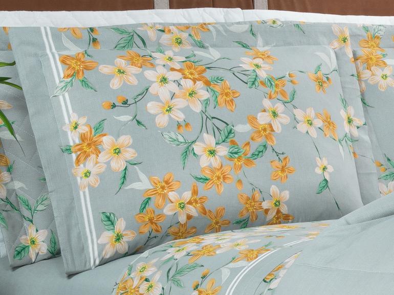Jogo de Cama Queen 150 fios - Amaris Verde - Dui Design