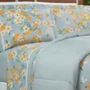 Enxoval Casal com Edredom 5 peas 150 fios - Amaris Verde - Dui Design