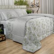Jogo de Cama Solteiro Cetim 300 fios - Amazon Cinza - Dui Design