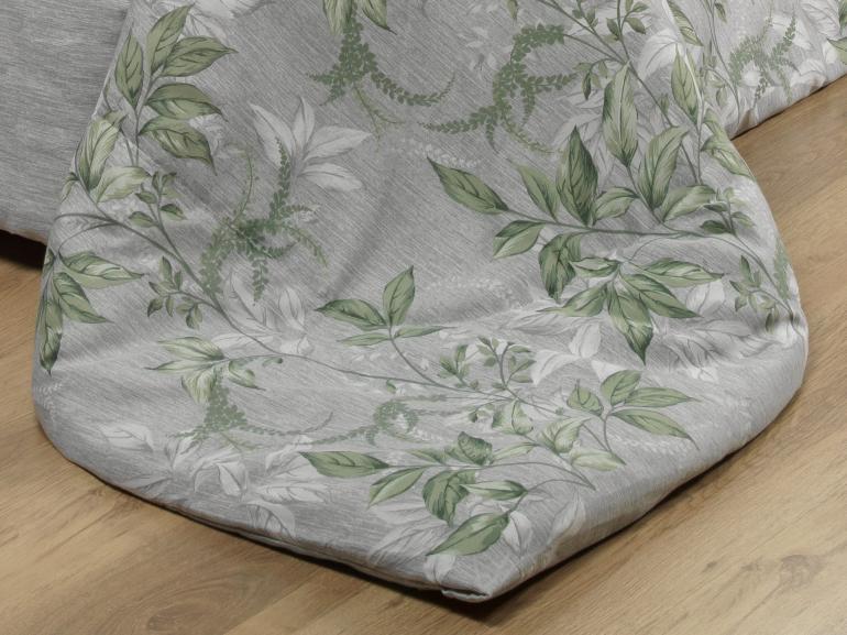 Jogo de Cama Solteiro Cetim 300 fios - Amazon Cinza - Dui Design