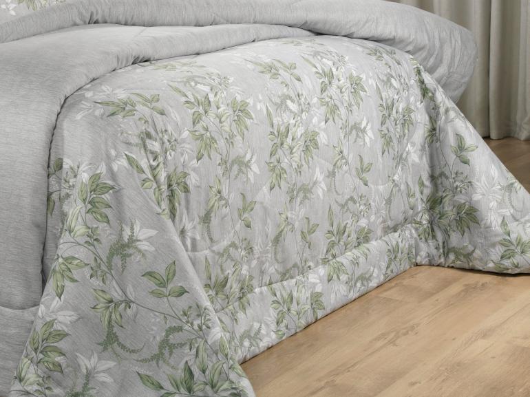 Jogo de Cama Solteiro Cetim 300 fios - Amazon Cinza - Dui Design